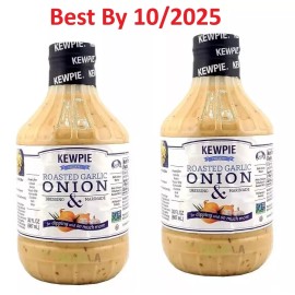 Kewpie Mayonnaise 2-PACK Kewpie Roasted Garlic Onion Dressing Marinade 30 Oz (887 mL) Each
