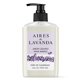 Jabón Líquido para Manos Aires de Lavanda 240 ml (8 oz) - Limpieza Suave con Aroma Natural de Lavanda - Hidratante para Higiene y Cuidado de las Manos - Con Ingredientes Naturales, Ideal para el Uso Diario