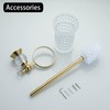WOLIBEER Crystal Toilet Brush Holder, Polished Gold Brush Handle with