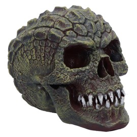 Nemesis Now Reptillian Skull Ornament, Resin, Green, 13cm