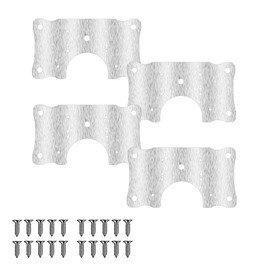 Tiardey 4 Pieces Small Cabinet Hinge Base Stainless Steel Repair Plates Kit, Hinges Reinforce Repair Plates Kit to Protect the Wooden Kitchen Cabinet Door