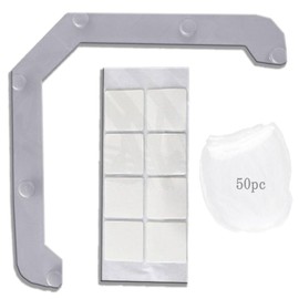 Triangular Corner Dish Drainer Drainer Drainer Net Drainer Net Holder Triangle Corner Net Garbage Bag Holder Triangle Corner Dish Drainer Easy to Use Fixed Filter Kitchen Sink Strainer Food Garbage Bag Sink (Gray) and 50 Disposable Draining Nets