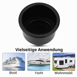 Plastic cup holder for boat, universal drink bottle can holder insert navy with insert drainage hole for marine caravan, boat, yacht car.