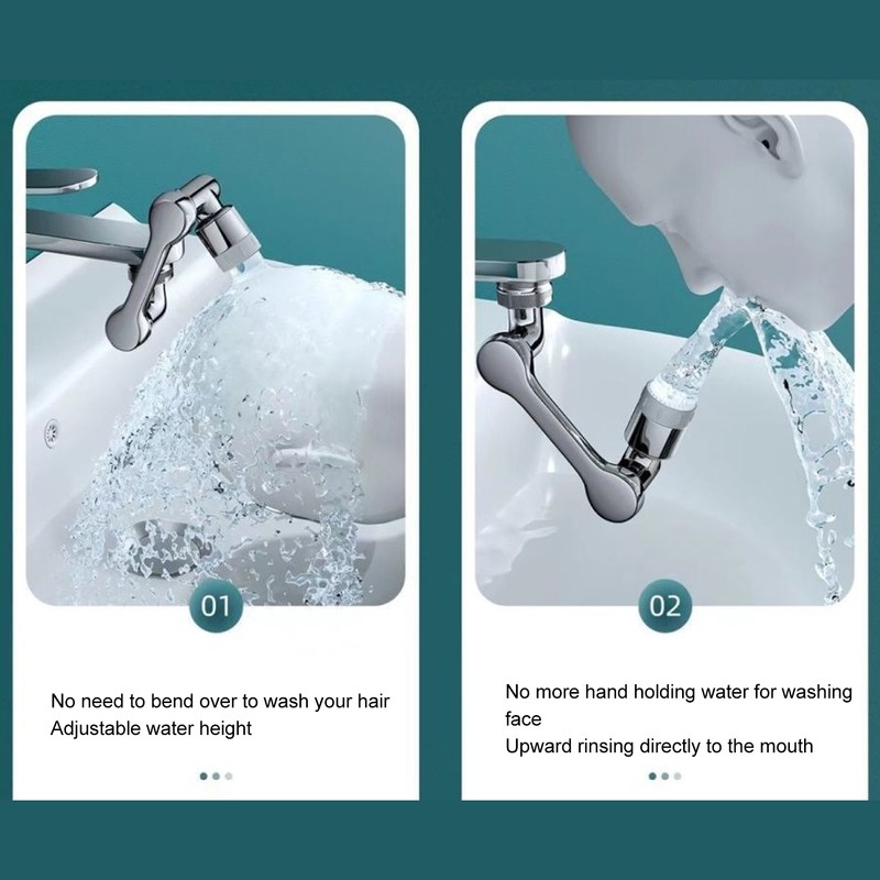 Faucet Extender 1080 Degree Faucet Adapter Aerator Kitchen Sink Aerator