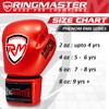 RingMaster Sports Kids Boxing Gloves Carbon Leather Training Sparring Punch