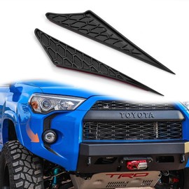 Front Fog Light Decals Compatible with 2014-2024 Toyota 4Runner Accessories, ABS Plastic Bumper Grill Trim Accessories, Black