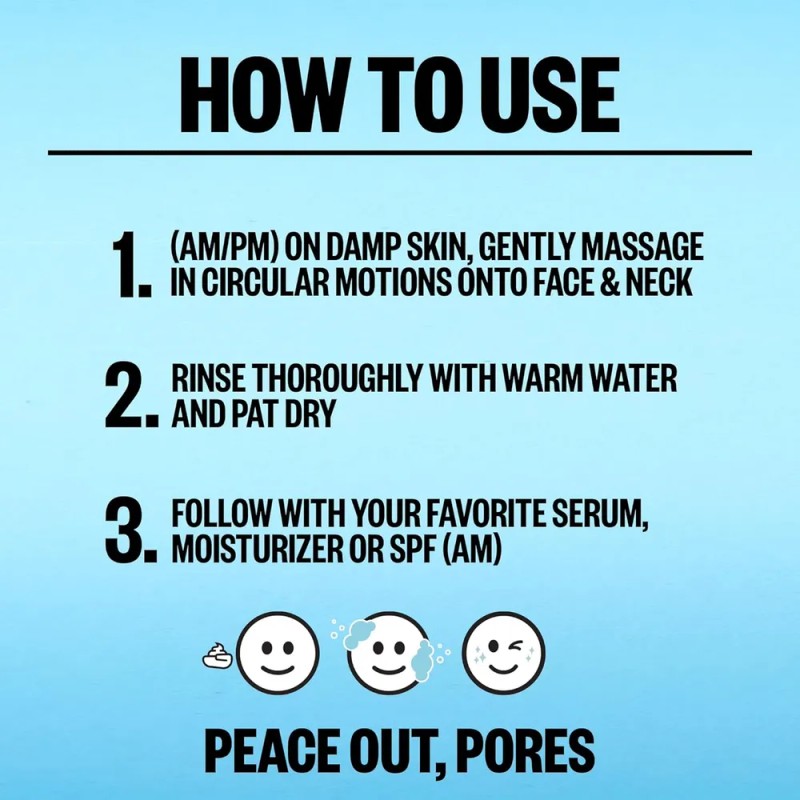 Limpiador Perfeccionador De Poros Peace Out Skincare, Limpia