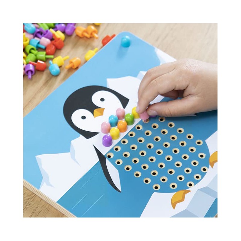 Fat Brain Toys Peg a Pattern - Wooden Pegboard with