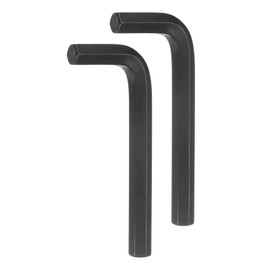 sourcing map 2pcs Hex Key Wrench 1/2" L-Shape Hexagon SAE Wrenches Chrome Vanadium Steel Repairing Tool for Home Repair, Black