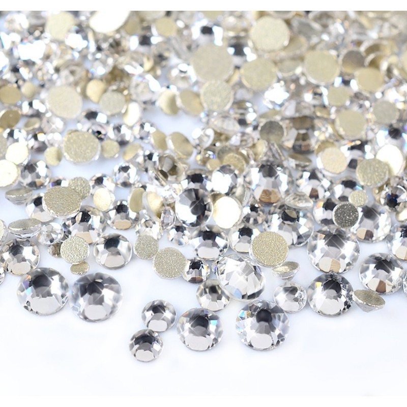 Zealer 4200 pcs flat back rhinestones DIY round crystal gems,