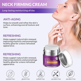 Advanced Neck Firming Cream – 3% Retinol & Hyaluronic Acid for Wrinkle Reduction, Lifting & Skin Tightening – Anti-Aging Moisturizer for Face, Neck & Décolleté – Deep Hydration, 3.4 FL（2 bottle）