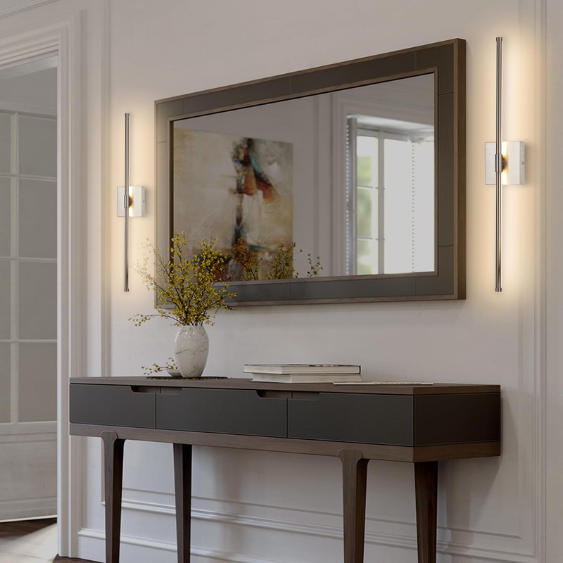 Goosebrite Modern LED Wall Sconces Set of Two, Hardwired Wall
