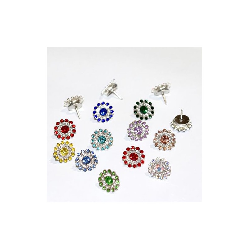 Liangang 30pcs DiamondCute Push Pins for Bulletin Board,Flower and Heart