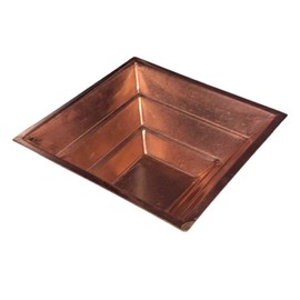 ReiseGut Agnihotra Pyramid Copper 15.5 cm Indian Copper Pyramid Hawan Kund Pooja Puja Religious Tantra Ritual Altar Accessories, Gold