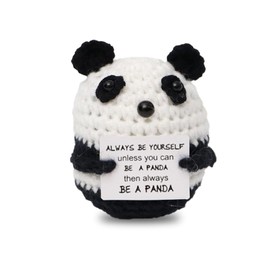 JBLJDWD 2 Pcs Positive Poo, Positive Gifts, Easy to Carry Positive Affirmation Gifts, Suitable for Encouragement Gifts to Friends and Relatives (1 panda)