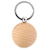 keepdrum Round Wooden Microphone Keyring Gift for Musicians, natural, Unit