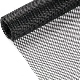 Fiberglass Window Screen Door Mesh (Black, 48 * 100in)