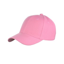 ARG Men's Women's Baseball Caps, Hook & Loop Strap, Unisex Adjustable Baseball Caps (Pink)
