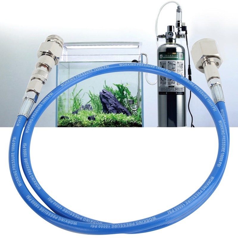 1m/3.3ft Blue G1/2-14 CO2 Hose Soda Water Adapter Hose Kit