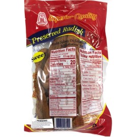 JHC Preserved Radish Selection 8oz – Sweet or Salted, Whole, Shredded, or Minced - Sweet Radish, Whole