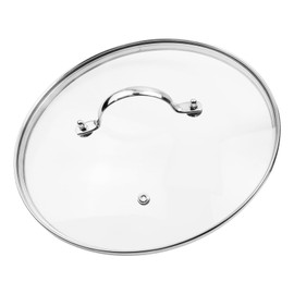 HEVSTIL 10.5 Inch Tempered Glass Lid Glass Lid with Stainless Steel Handle Pan Lid Glass Vented Skillet Cover for Frying Pan Lodge Cast Iron Skillet