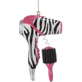 Blow Dryer with Brush Christmas Ornament 3.5 Inch Gift for Hairdresser's Hair Stylist's and Beauty Salon's