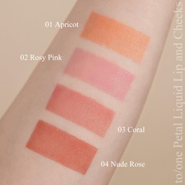to/one Petal Liquid Lip and Teak 03 Coral Liquid Type, Transparent, Ruddy