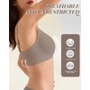 Yadalky Wireless Bra for Women, Deep V Seamless Bras Wirefree