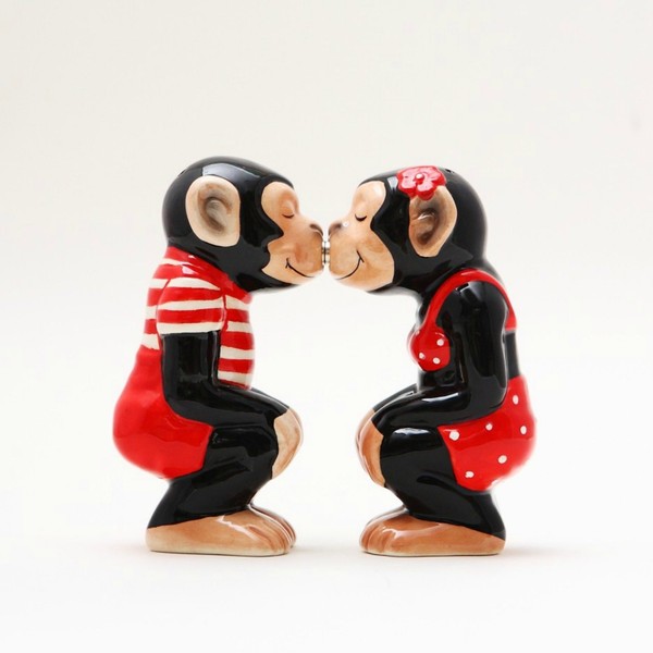Kissing Chimps Salt and Pepper Set