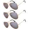 Aviator Style Sunglasses Full Mirror Lens Gold Metal Frame 3