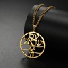 TEAMER Stainless Steel Chai Symbol Necklace Star of David Pendant