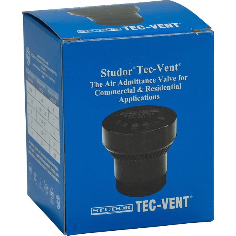 Studor 20344 Tec-Vent Commercial Air Admittance Valve, 1-1/2-Inch Connection