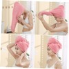 WOONEKY Blow Dry Hair Cap Microfiber Silk Bonnet 3pcs Hair