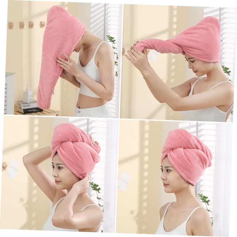 WOONEKY Blow Dry Hair Cap Microfiber Silk Bonnet 3pcs Hair