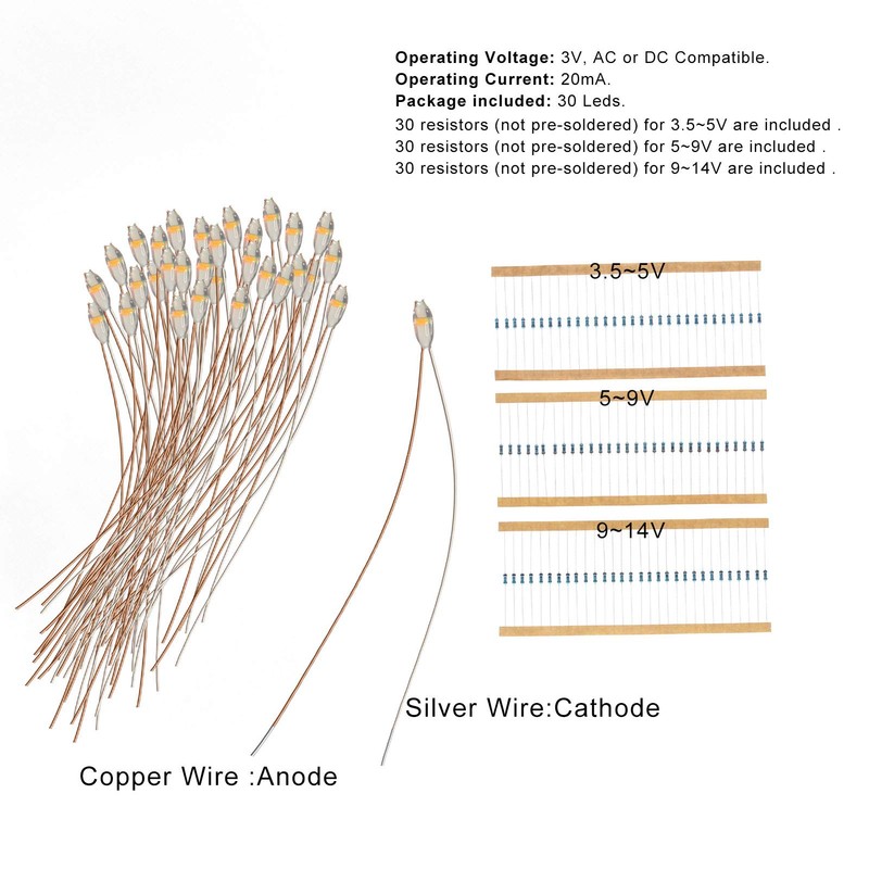 Diycraft Pre-Soldered Micro Waterproof SMD LED Design 0603 20 cm