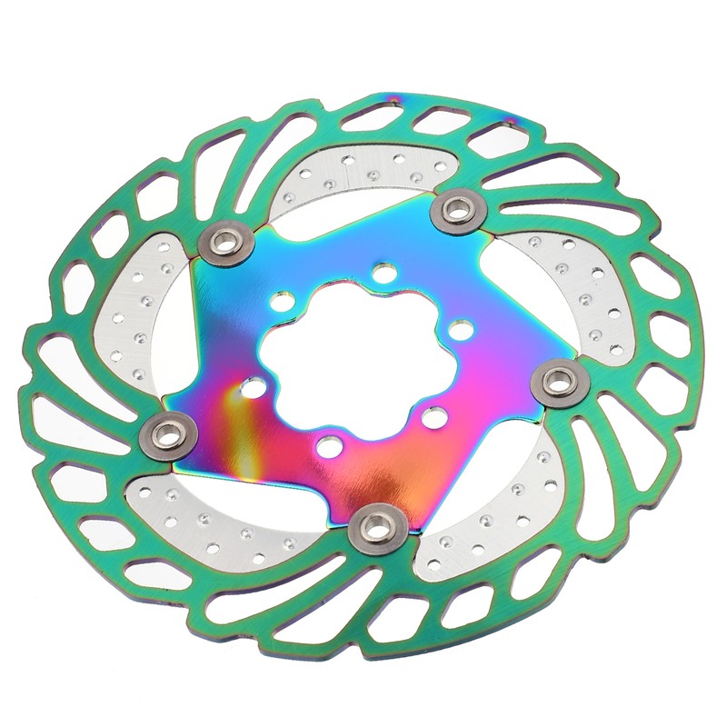 Mountain Bike TitaniumPlated Cooling Disc Brake Rotor 6 Nails Cycling