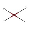 Albedel 2pcs Double-Ended Specialty Pick Set O-Ring and Hooks Scriber
