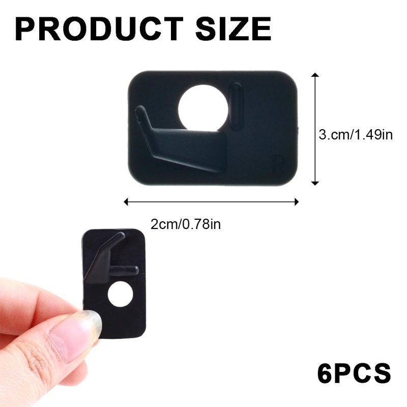 WeddHuis Set of 6 Arrow Rests Black Plastic Right Handed
