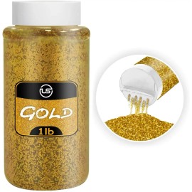 Gold Glitter Bulk, Fine Glitter for Crafts, Resin and Scrapbooking 1 LB/16OZ Shaker Bottles Great for Tumblers and Craftscolor: Army Green, size: Large