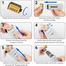 35mm Film Retriever, 135 Leader Film Retriever Picker, 35mm Film Extractor Puller Tools for 35mm Cassettes Safe Films with Lanyard (No Film Included)