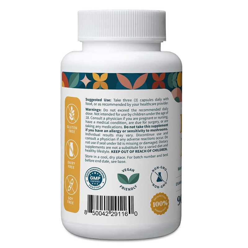Pattern Wellness Lion’s Mane Mushroom – Supplement Capsules for Cognitive