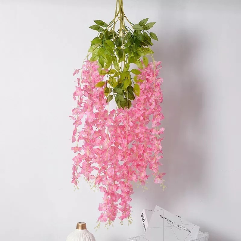 JD00090-JD00092 Lote 12pcs Wisteria Artificial Flores Decoración Boda Hogar