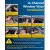 CXZHAZD Shatterproof in-Channel Rain Guards for Toyota Corolla Sedan 2020-2025,