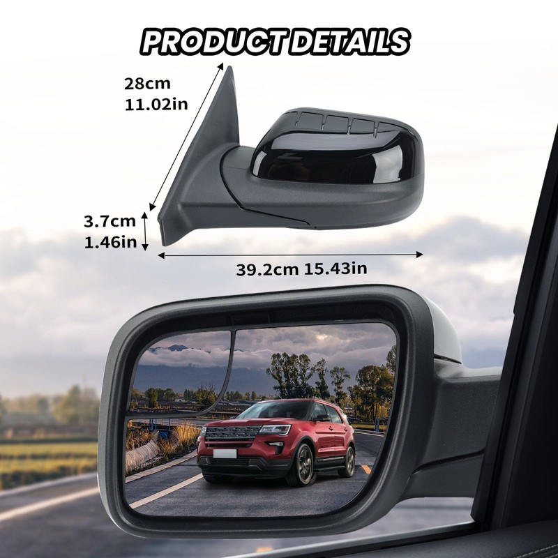 Left Driver Side Door Mirror Compatible with 2011 2012 2013