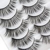 5 Pairs False Eyelashes Natural Fake Eyelashes Fluffy Hand-made Eyelashes