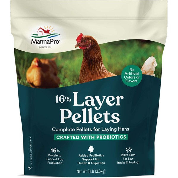 Manna Pro Chicken Feed | 16% Chicken Food with Probiotic