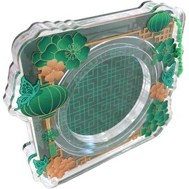 Acrylic Tin Badge Case [Chinese] Tin Badge Storage Display 57mm 58mm 65mm 75mm Size Compatible Green Otaku Activity Anime Goods Decoration