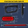 EXERAUO 6 Inch Oval Led Trailer Lights Kit with Mounting