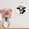 Louise Maelys Cow Beginners Embroidery Kits,Cross Stitch Starter kit for