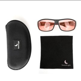 SomniLight FL-41 Light Sensitivity Glasses for Florescent Light Sensitivity, Blue Light, and Migraines (Large)